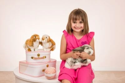 Teddy-Hermann Hase Liegend Hellbraun/weiß Gescheckte, 30 Cm 4 Teddy-Hermann Hase Liegend Hellbraun/weiß Gescheckte, 30 Cm – Bild 2